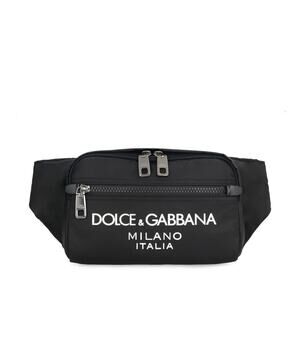 Dolce & Gabanna Nylon Belt Waist Bag With Rubberized Logo Unisex Fanny Pack